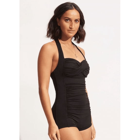 Women's One Piece Swimsuits Tummy Control Cutout High Waisted Bathing Suit Ruffle Front 1 Piece Swimsuits