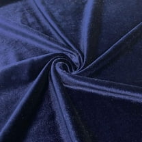 DECORATIVE SILK INC. Polyester Stretch Velvet Fabric 60" inches Wide By the Yard( NAVY )