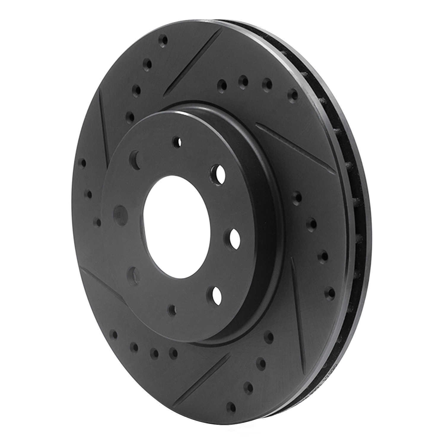 Dynamic Friction Company 633-72018L DFC Brake Rotor - Drilled And Slotted - Black