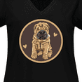 thumbnail image 4 of Inktastic Chinese Shar-Pei Dog Art Women's Plus Size V-Neck T-Shirt, 4 of 5