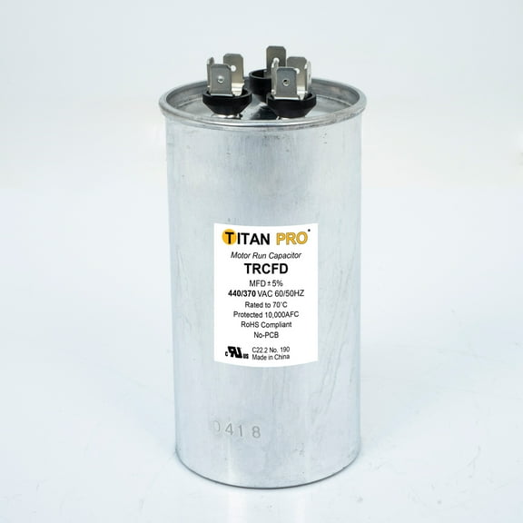 Titan Pro TRCFD805 440V Dual Rated Round Motor Run Capacitor