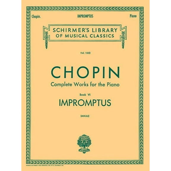 Impromptus: Schirmer Library of Classics Volume 1553 Piano Solo, (Paperback)