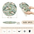 thumbnail image 2 of Birds on Branch and Flowers Trivet Mats Woven Pot Holders 3Pcs Non-Slip Heat Resistant for Hot Pots Pans Pats, 2 of 6