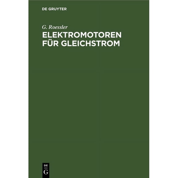 Elektromotoren Für Gleichstrom, (Hardcover)