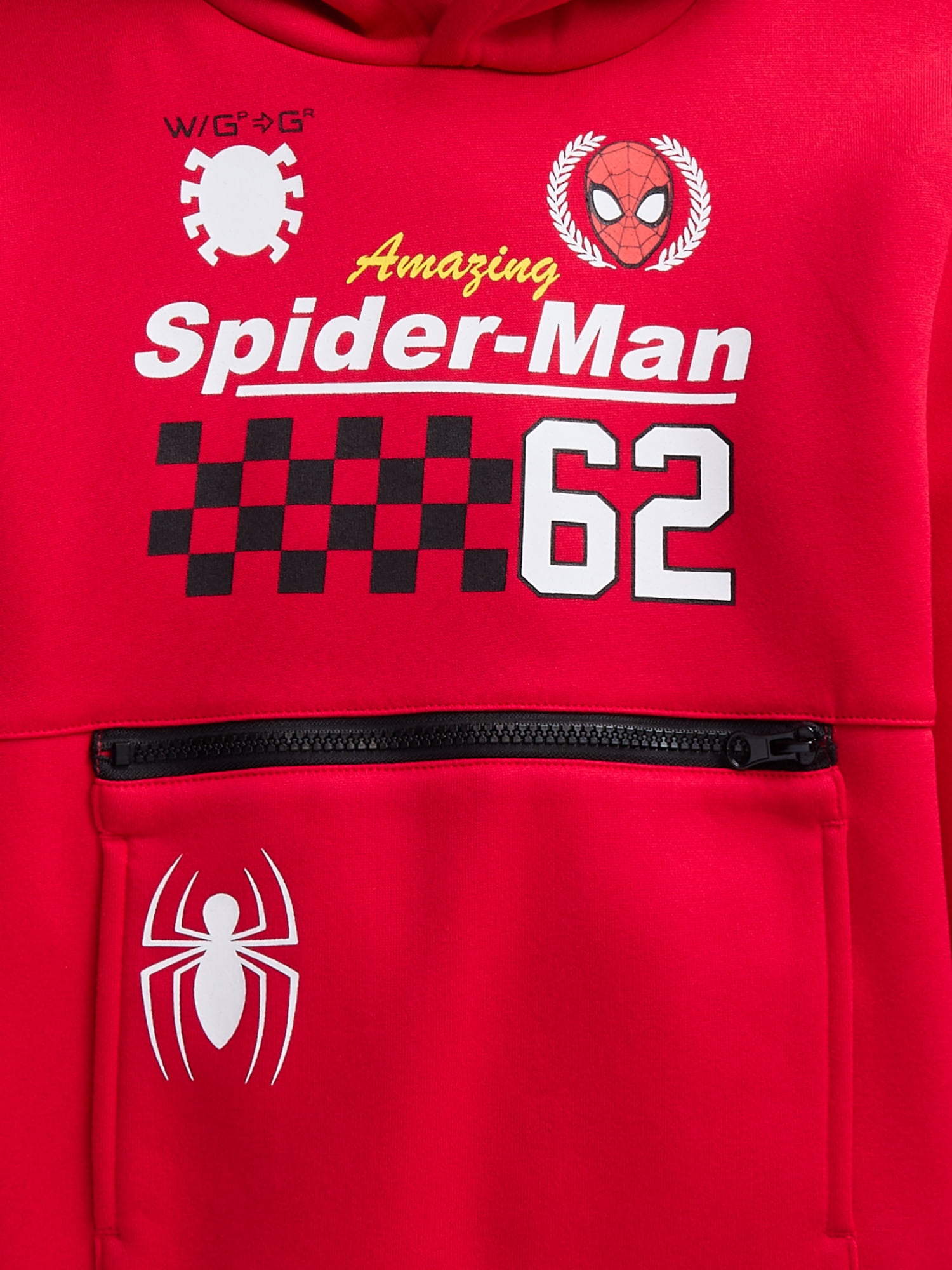 The Amazing Spider Man 62 Boys Fleece Hoodie, Sizes 4-18