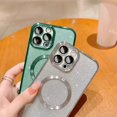 thumbnail image 6 of Case for iPhone 12 Pro Max Compatible with MagSafe,Bling Luxury Glitter for iPhone 12 Pro Max Case Magnetic with Camera Protector Shockproof Women 6.7''-Silver, 6 of 13