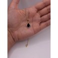 thumbnail image 3 of Collier Saphir Bleu 14K Or, Pendentif Saphir Bleu, Collier Larme, 3 of 6