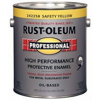 RUST-OLEUM Interior/Exterior Paint, Glossy, OilBase, SAFETY YELLOW, 1 gal