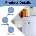 thumbnail image 3 of 2 Pcs Toilet Handle Replacement Kit Front Mount, Zinc Alloy Toilet Lever Flush Handle, Sliver Universal Toilet Bowl Toilet Lever Replacement Kit for Most Standard, 3 of 7