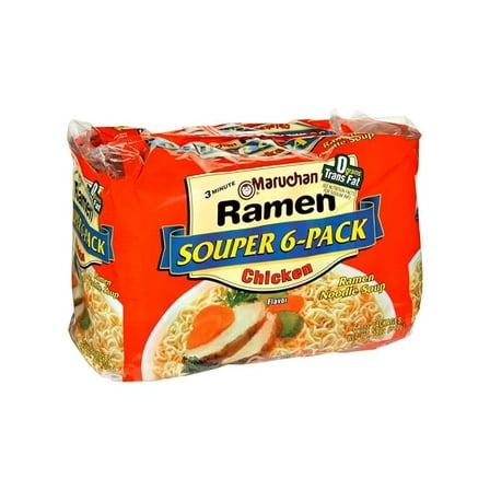 Maruchan Ramen Noodles Chicken Flavor, 3 Ounce, 6 Count (Pack of 1) ( Pack of 2 )