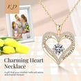 thumbnail image 3 of Piedra de Nacimiento de Febrero, Collar de Oro Rosa de 18K, Regalo de Joyería de Cumpleaños para Mujer, Novia, Hija, Regalo de Cumpleaños para Esposa, Regalo Del Día de San Valentín, 3 of 5