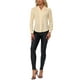 thumbnail image 2 of CAMISA METÁLICA CON ESTRELLAS DE MANGA LARGA Y CUELLO ALTO PARA MUJERES INSPIRADA EN CHIC S BEIGE, 2 of 6