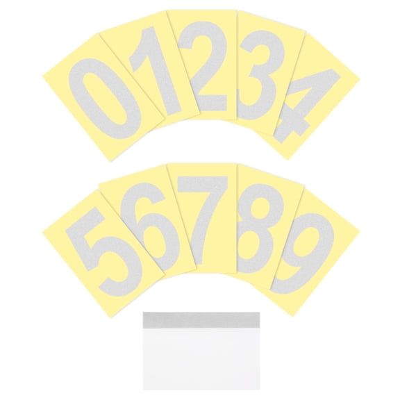 Uxcell 2 Sets/20 Pack Reflective Mailbox Numbers for Outside, 2 Inch 0-9 Vinyl Self-Adhesive Numbers Stickers Waterproof House Sticker with Scraper for Signs Doors Address, White