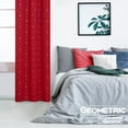 thumbnail image 2 of Deconovo Gold Diamond Foil Print Blackout Curtains for Bedroom, 42x72 inches, 2 Panels(Red), 2 of 5