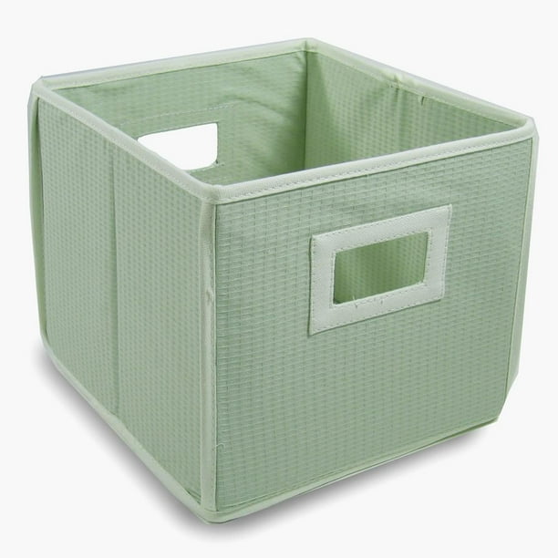 Folding Nursery Basket/Storage CubeFabricSage Waffle