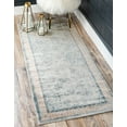 thumbnail image 1 of Unique Loom Paris Collection Pastel Tones Traditional Distressed Light Blue Runner Rug (2' 7 x 6' 0), 1 of 5