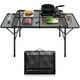 thumbnail image 3 of Mesa de campamento plegable mesa de picnic plegable portátil para acampar al aire libre y barbacoa en la playa con marco de metal y escritorio de malla, 3 of 8