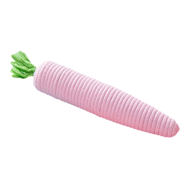 Rope Carrot Cat Toy Interactive Cat Chew Toy Carrot Shape Cat Rope Toy Kitten Teething Toy for Indoor Cats Biting Chewing Keeping Teeth Clean