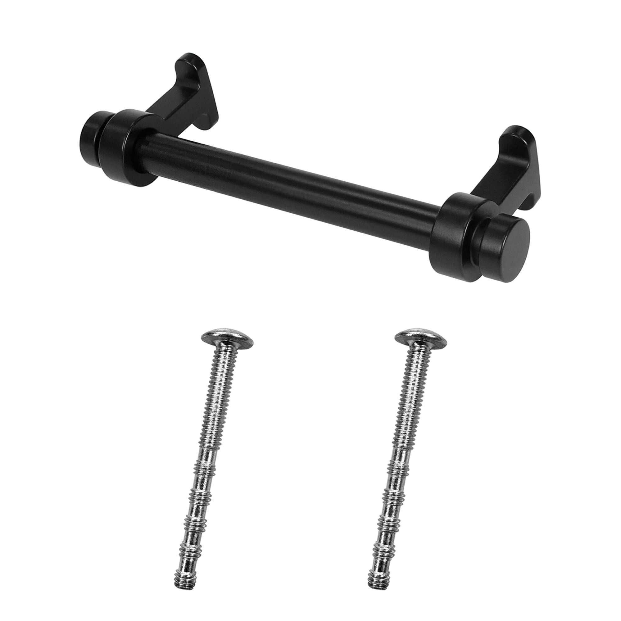 Lumi Home Furnishings Drawer Pull Vintage 3" Matte Black 2-Pack