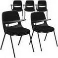 thumbnail image 2 of BizChair 5 Pack Black Padded Ergonomic Shell Chair with Right Handed Flip-Up Tablet Arm, 2 of 14