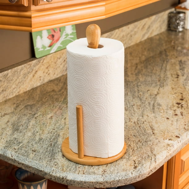 Bamboo Paper Towel Holder
