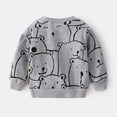thumbnail image 6 of LIJCC Toddler Kids Knit Cotton Pullover Sweatshirts Crewneck Long Sleeve Pullover Tops Cute Cartoon Animal Graphic Casual Oversized Birthday Outfits, 6 of 8
