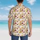 thumbnail image 4 of Balery Mushroom Camisas hawaianas de manga corta para hombre, camisas playeras de corte holgado, camisas de vacaciones con botones,Large, 4 of 7