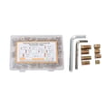 thumbnail image 1 of Écrou de Meuble, Structure Stable Antioxydante Acier au Carbone 122 Pcs Insert Fileté Métrique Résistance à la Corrosion pour Armoire, 1 of 7