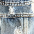 thumbnail image 4 of Distressed Denim Dog Vest Ripped Detail Edgy Fashion Pet Outfit Adjustable Straps Durable Fabric For Small Medium Dogs And Cats Daily Wear, 4 of 8