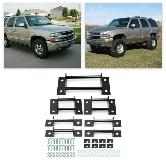 KOJEM 3rd Row Seat Brackets for 2000-2014 Chevrolet Tahoe GMC Yukon Style Split 3rd-Row Seats Black Steel with Strikers and Bolts