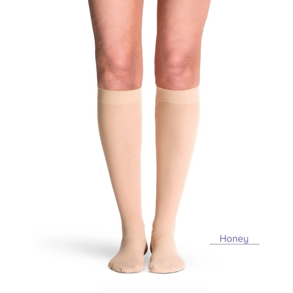 Sigvaris Style 782 Sheer 20-30 Closed Toe Knee High Compression Stockings Natural SL Long