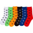 thumbnail image 2 of Sakkas Girl's Creative Fun Cotton Blend Crew Socks Assorted Color 6-Pack - Skull - 6-8, 2 of 2