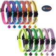 thumbnail image 1 of 12set Cat Collar, With Bells, Reflective Straps And Safety Buckle, Adjustable, 1 of 7