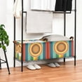 thumbnail image 3 of Yayeee Foldable Storage Basket for Shelves with Handles Set of 2 Waterproof Cloth Bins, Colorful Stripes, 3 of 7