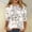 Grey, variant on Womens T Shirts Casual Floral Print 3/4 Sleeve Crewneck Top Loose Fit Womens Tops Green L