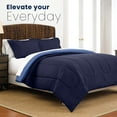 thumbnail image 3 of Martex 3-Piece Full/Queen Reversible Comforter Set | Super Soft Lightweight | Navy/Ceil Blue, 3 of 9