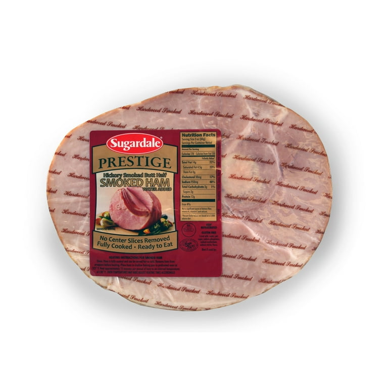 Sugardale Prestige Hickory Smoked Half Ham, Fully Cooked, Bone-In