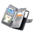 thumbnail image 4 of Nalacover Wallet Case for Samsung Galaxy S23, Luxury PU Leather Flip [9 Credit Card Slots] Cover with [Magnetic Clasp] [Kickstand] Soft Silicone Shockproof Case for Galaxy S23,Gray, 4 of 9