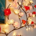 thumbnail image 4 of Rose LED Tree Branch Lights for Wall, Rose Flower Willow Vine Twig Decor Garland with 144 LED Lights and Remote,8 Lighting Modes,Christmas Decorations Indoor for Home Wall Door Window (90inch), 4 of 8