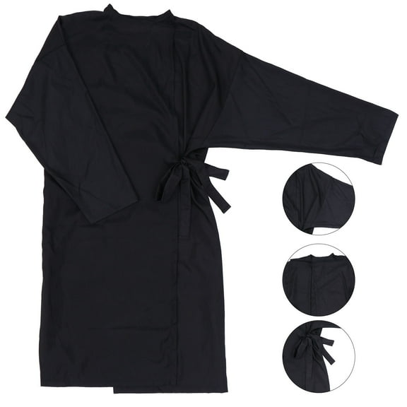 Hair Cutting Barber Cape Adjustable Professional Salon Cape with Snap Closure Barber Hairdressing Cape for Hair Cutting Coloring Perming Black