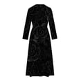 thumbnail image 5 of gbyLJF Summer for Women 2024 Dress Embroidery Dress Dress Summer for Women Women Floral Dress Black M, 5 of 5