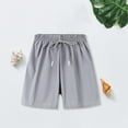 thumbnail image 6 of Otqutp Toddler Boys Short Casual Pants Plain Color Fan Sports Beach Soft Shorts Summer Baby Fashion Drawstring Shorts Harem Pants(White-a,4-5 Years), 6 of 9