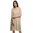 thumbnail image 1 of Moomaya Robe de Nuit Trapèze Sans Manches Imprimée pour Femme en Coton, 1 of 6