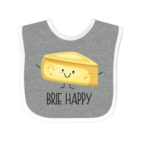 

Inktastic Brie Happy Gift Baby Boy or Baby Girl Bib