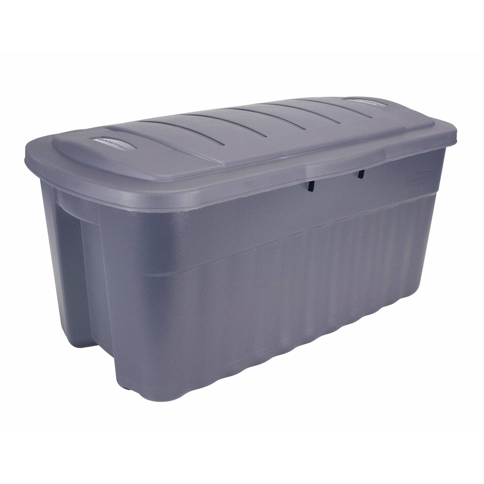 Rubbermaid Roughneck️ 40 Gallon Storage Totes, Pack of 2, Durable Stackable  Storage Containers with Hinged Lids, Nestable Plastic Storage Bins for