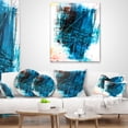 thumbnail image 4 of Designart Abstract Blue Structure Art - Abstract Throw Pillow - 12x20, 4 of 5