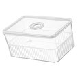 thumbnail image 2 of Caja de almacenamiento para refrigerador con tapas, de plástico transparente, sellada, para frutas y verduras (tamaño grande), 2 of 12