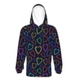 thumbnail image 6 of KLL Unisex Kids Boys Girls Hooded Pocket Pullover Hoodies-Colored Hearts, 6 of 6
