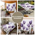 thumbnail image 6 of Elegant Tulip Large Tapestry for Bedroom Wall Hanging Tapestry,Purple White Botanical Long Tree Leaves Ceiling Backdrop Tapestries Poster Blanket Wall Decor for Teens Room Living Room Dorm 100" x 59", 6 of 8