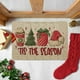 thumbnail image 5 of Felpudo navideño de terciopelo con diseño de árbol de Navidad | Alfombra de entrada de poliéster antideslizante con diseño de taza de café y caja de regalo | Felpudo de bienvenida para interiores y, 5 of 6